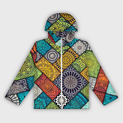 Ветровка с капюшоном женская Patterned mosaic, цвет: 3D-белый