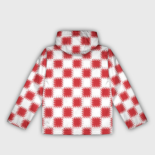 Женская ветровка Красно-белый узор / 3D-Черный – фото 2