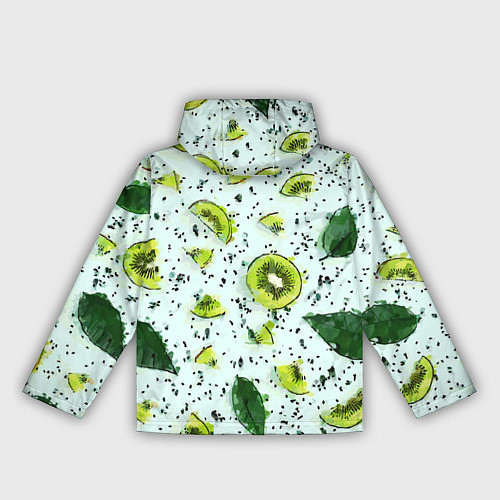 Женская ветровка Киви мята ментол - акварель / 3D-Белый – фото 2
