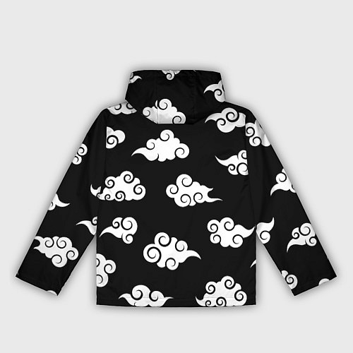 Женская ветровка Белые японские облака / 3D-Черный – фото 2