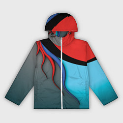 Ветровка с капюшоном женская Разноцветные ручейки, цвет: 3D-белый