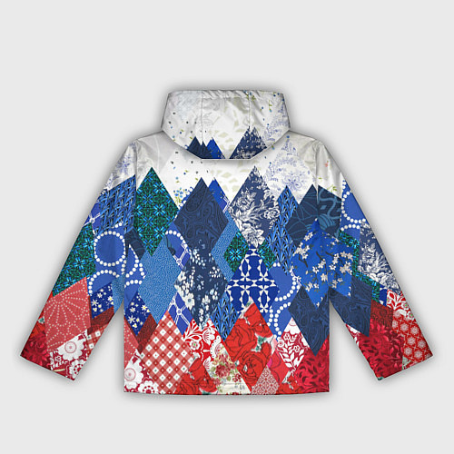 Женская ветровка Флаг России в стиле пэчворк / 3D-Белый – фото 2