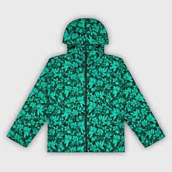 Ветровка с капюшоном женская Colorful floral pattern, цвет: 3D-черный