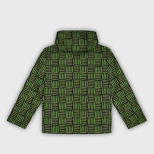 Женская ветровка Паттерн из зеленых линий / 3D-Белый – фото 2