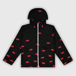 Ветровка с капюшоном женская Поцелуи для любимого, цвет: 3D-белый