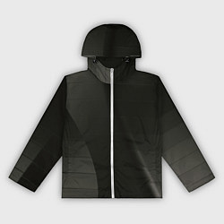Ветровка с капюшоном женская Чёрные геометрические металлические листы, цвет: 3D-белый