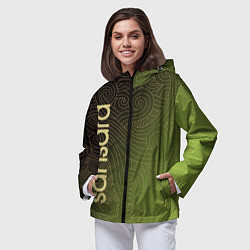 Ветровка с капюшоном женская Sansara, цвет: 3D-черный — фото 2