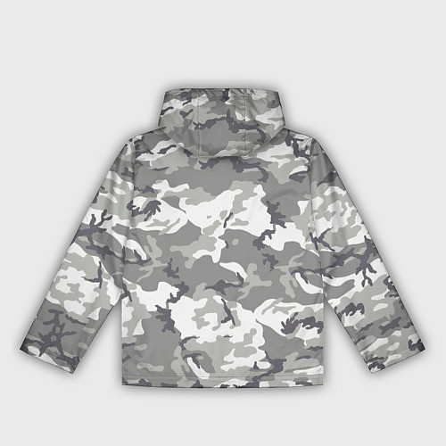 Женская ветровка Снежный камуфляж / 3D-Черный – фото 2