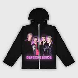 Ветровка с капюшоном женская 80s Depeche Mode neon, цвет: 3D-белый