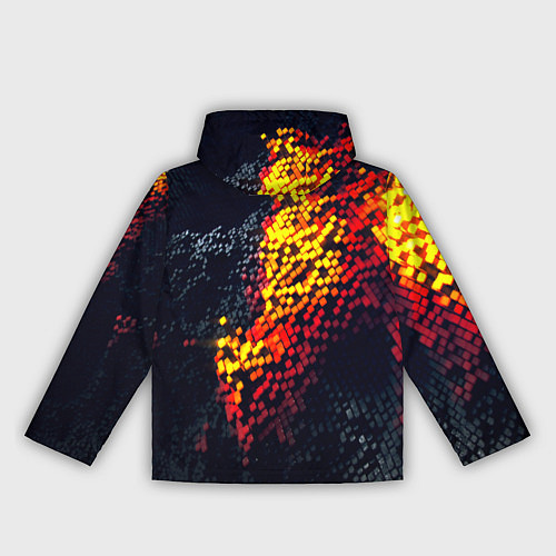 Женская ветровка Огненные кубы клетка / 3D-Белый – фото 2