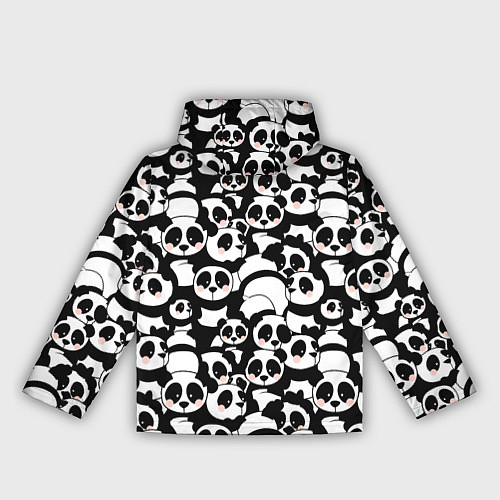 Женская ветровка Чёрно-белые панды / 3D-Черный – фото 2