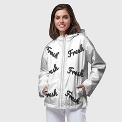Ветровка с капюшоном женская Fresh, цвет: 3D-белый — фото 2