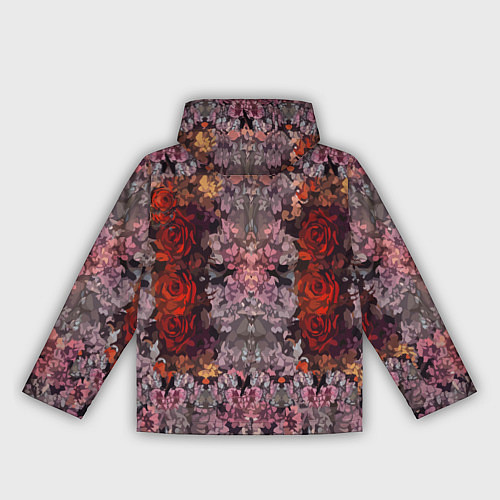 Женская ветровка Розы и сирень / 3D-Черный – фото 2