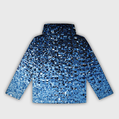 Женская ветровка Геометрическое множество синих кубов / 3D-Черный – фото 2