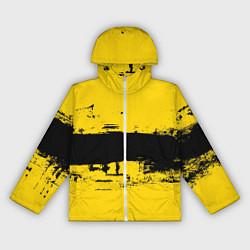 Ветровка с капюшоном женская Черно-желтая полоса Cyberpunk 2077, цвет: 3D-белый