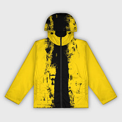 Ветровка с капюшоном женская Вертикальная черно-желтая полоса Cyberpunk 2077, цвет: 3D-черный