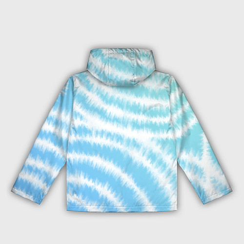 Женская ветровка Тай-дай голубой с зеленым / 3D-Черный – фото 2