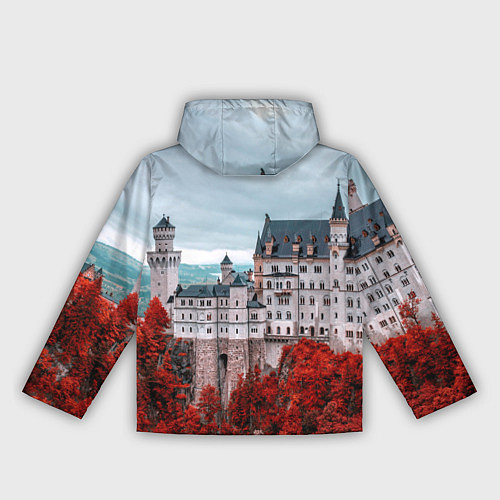 Женская ветровка Замок в горах и красный лес / 3D-Белый – фото 2