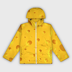 Ветровка с капюшоном женская Сырная текстура, цвет: 3D-белый