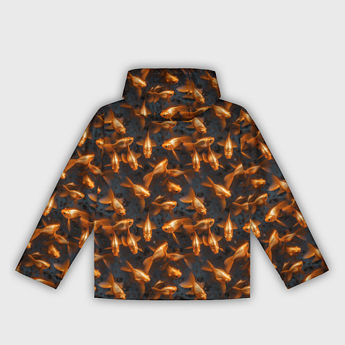 Женская ветровка Паттерн из золотых рыбок / 3D-Белый – фото 2