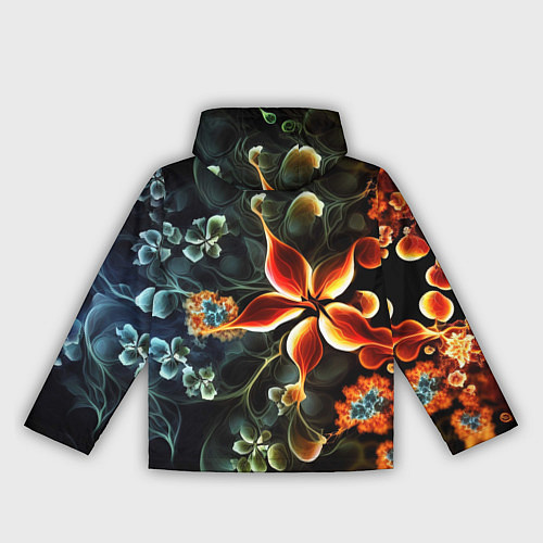 Женская ветровка Абстрактные цветы / 3D-Черный – фото 2
