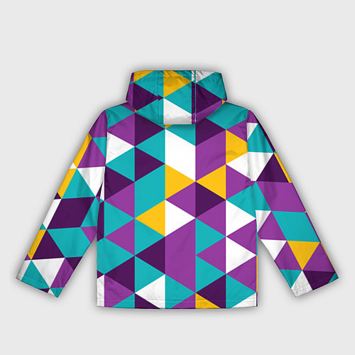 Женская ветровка Разноцветный ромбический паттерн / 3D-Черный – фото 2