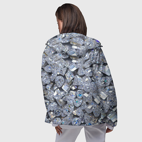 Женская ветровка Россыпь бриллиантов / 3D-Черный – фото 4