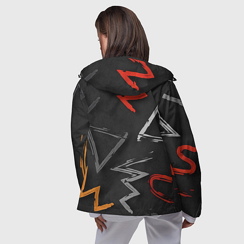 Женская ветровка Паттерн фигуры / 3D-Черный – фото 4