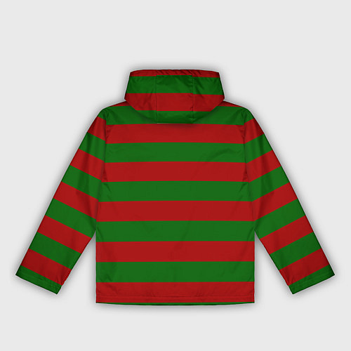 Женская ветровка Красно-зеленые полоски / 3D-Белый – фото 2