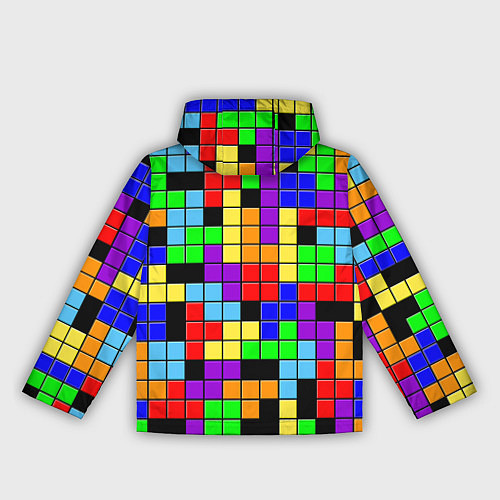 Женская ветровка Тетрис цветные блоки / 3D-Белый – фото 2