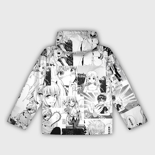 Женская ветровка Манга Пуэр и человек бензопила / 3D-Белый – фото 2