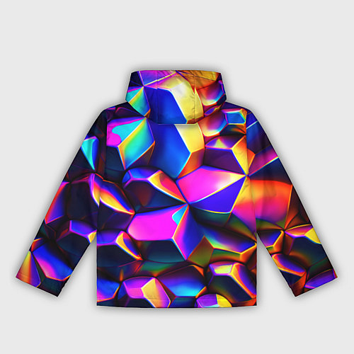 Женская ветровка Бензиновые неоновые кристаллы / 3D-Черный – фото 2