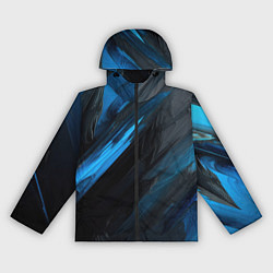 Ветровка с капюшоном женская Синяя краска на черном фоне, цвет: 3D-черный