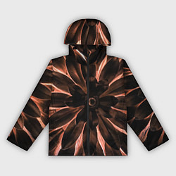 Ветровка с капюшоном женская Тёмный цветочный паттерн, цвет: 3D-черный