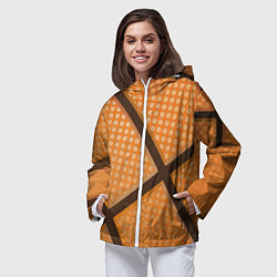 Ветровка с капюшоном женская Basket ball style, цвет: 3D-белый — фото 2