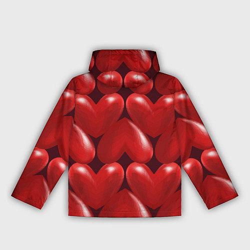 Женская ветровка Red hearts / 3D-Черный – фото 2