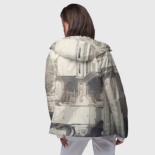 Женская ветровка Футуристическая архитектура будущего / 3D-Черный – фото 4