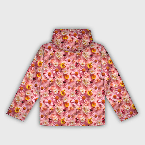 Женская ветровка Желтые белые и розовые цветы / 3D-Белый – фото 2
