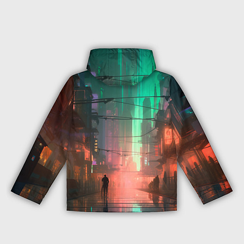 Женская ветровка Кибер город будущего / 3D-Белый – фото 2