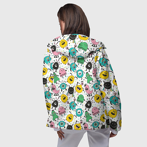 Женская ветровка Весёлые монстры / 3D-Черный – фото 4