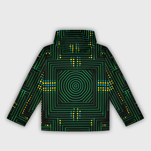 Женская ветровка Зелёная электросхема / 3D-Белый – фото 2