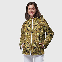 Ветровка с капюшоном женская Золотая кольчуга, цвет: 3D-белый — фото 2