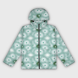 Ветровка с капюшоном женская Астра - поле цветов, цвет: 3D-черный