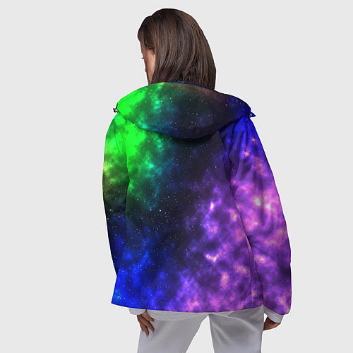 Женская ветровка Космос мультицвет / 3D-Черный – фото 4