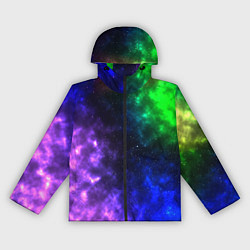 Ветровка с капюшоном женская Космос мультицвет, цвет: 3D-черный