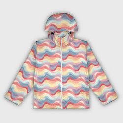 Женская ветровка Абстрактные волны пастельные тона
