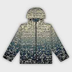 Ветровка с капюшоном женская Абстракция хлопья градиент, цвет: 3D-черный