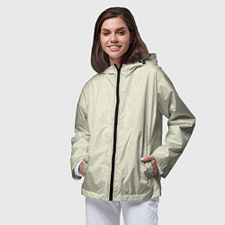 Ветровка с капюшоном женская Текстура ажурный оливковый, цвет: 3D-черный — фото 2