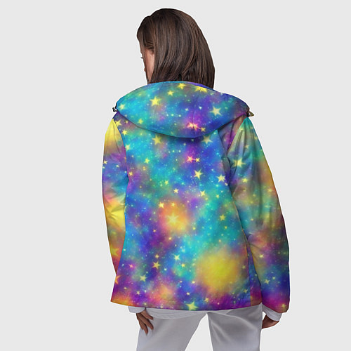 Женская ветровка Звездный космос, сияющий волшебством / 3D-Черный – фото 4