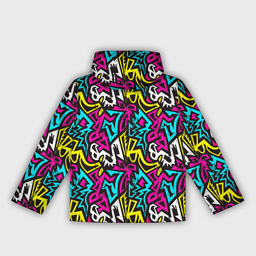 Женская ветровка Цветные зигзаги Colored zigzags / 3D-Черный – фото 2